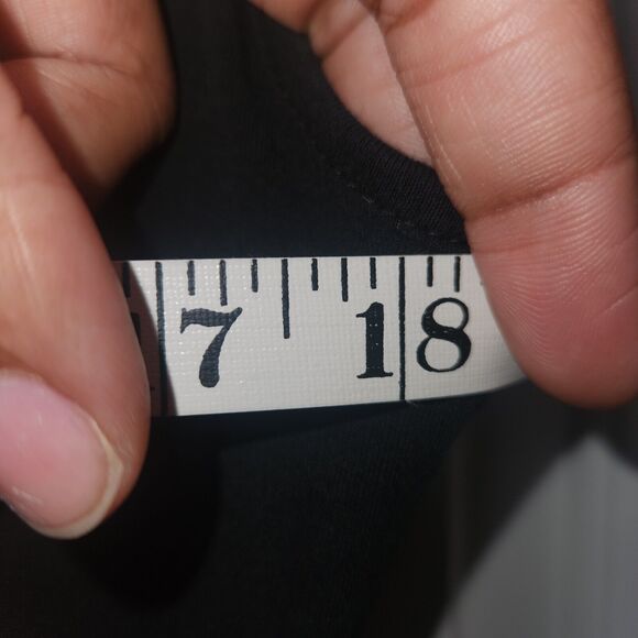 Boston Proper Med Black Dress Long A-Line Neck Turtleneck Chic LBD Maxi Office - Picture 5 of 5